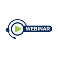 Vector logo of online webinar and education Royalty Free Stock Photo