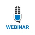 Vector logo for online webinar, web conference Royalty Free Stock Photo