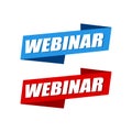 vector logo for online webinar, web conference. Vector illustration Royalty Free Stock Photo