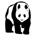 Vector logo panda. Brand color silhouette icon. Royalty Free Stock Photo