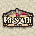 Vector logo for Passover holiday