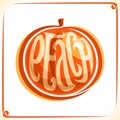 Vector logo for Peach Royalty Free Stock Photo