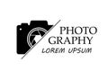 Vector logo for photographer. Logo template photography studio, photographer, photo. Royalty Free Stock Photo