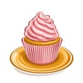 Vector logo for Pink Cupcake Royalty Free Stock Photo