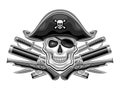 Vector logo for Pirate Skull Royalty Free Stock Photo