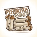 Vector logo Pleurotus Eryngii Mushrooms