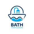 Vector logo of plumbing, baths and showers