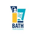 Vector logo of plumbing, baths and showers