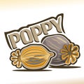 Vector logo for Poppy pod Royalty Free Stock Photo