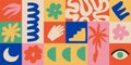 Vector logo and print design templates, summer palms