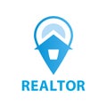 Vector logo for realtor, real estate sales