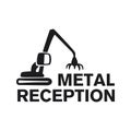 Vector logo reception and utilization scrap metal Royalty Free Stock Photo