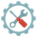 Vector logo repair. Tools, maintenance, repair service.