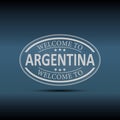 Vector logo for Republic of Argentina, fridge magnet, original argentinian symbol