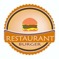 Vector logo restaurant food orange color