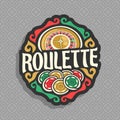 Vector logo for Roulette gamble Royalty Free Stock Photo