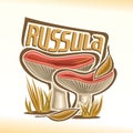 Vector logo Russula Mushrooms