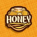 Vector logo for rustic Honey Royalty Free Stock Photo