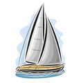 Vector logo sailing yacht