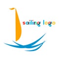 Vector logo sailing. Royalty Free Stock Photo