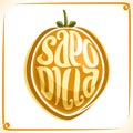 Vector logo for Sapodilla Fruit