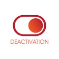 Vector logo, sign of deactivation and inactivity of the account
