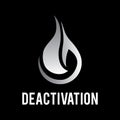 Vector logo, sign of deactivation and inactivity of the account