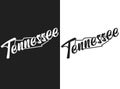 Vector logo of state Tennessee. Illustration of the USA states emblema. Lettering and outline of the territory of the United Royalty Free Stock Photo