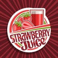 Vector logo for Strawberry Juice Royalty Free Stock Photo