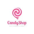 Vector logo for sweets, candy shop, boutique, store. Vector template Royalty Free Stock Photo
