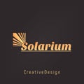 Vector logo symbol for solarium