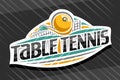 Vector logo for Table Tennis Royalty Free Stock Photo