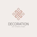 Vector logo template for boutique hotel, restaurant, jewelry. Luxury monogram. Abstract icon