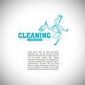 Vector logo template for cleaning company