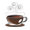 Vector logo template. Coffee love