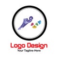 Vector logo template design , Editable file, easy to use and simple. Royalty Free Stock Photo