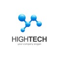 Vector logo template. High technology. Nano technology Royalty Free Stock Photo