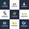 Vector logo template for logistics and delivery company. Business logo