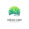 Vector logo template. Nature care