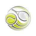 Vector logo for Tennis Sport Royalty Free Stock Photo
