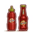 Vector logo Tomato Ketchup Bottle Royalty Free Stock Photo