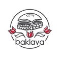 Vector logo of turkish dessert baklava
