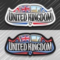 Vector logo for United Kingdom Royalty Free Stock Photo