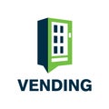 Vector logo of a vending machine with food Royalty Free Stock Photo