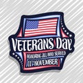Vector logo for Veterans Day