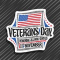 Vector logo for Veterans Day