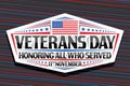 Vector logo for Veterans Day