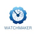 Vector logo for watchmaker and watch repair