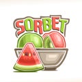 Vector logo for Watermelon Sorbet Royalty Free Stock Photo