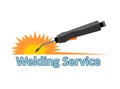 Vector logo of welding tool and service